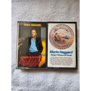 Merle Haggard Cassette Tape Lot Country Music A Friend In California Amber Waves